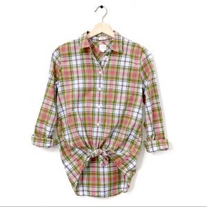 J. Crew Boy Fit Plaid Button Down Shirt